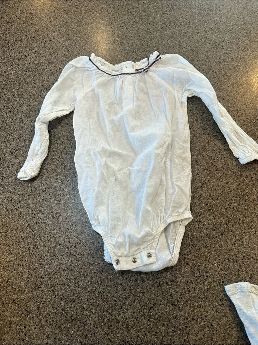 OshKosh B'gosh White Long-Sleeve Baby One-Piece